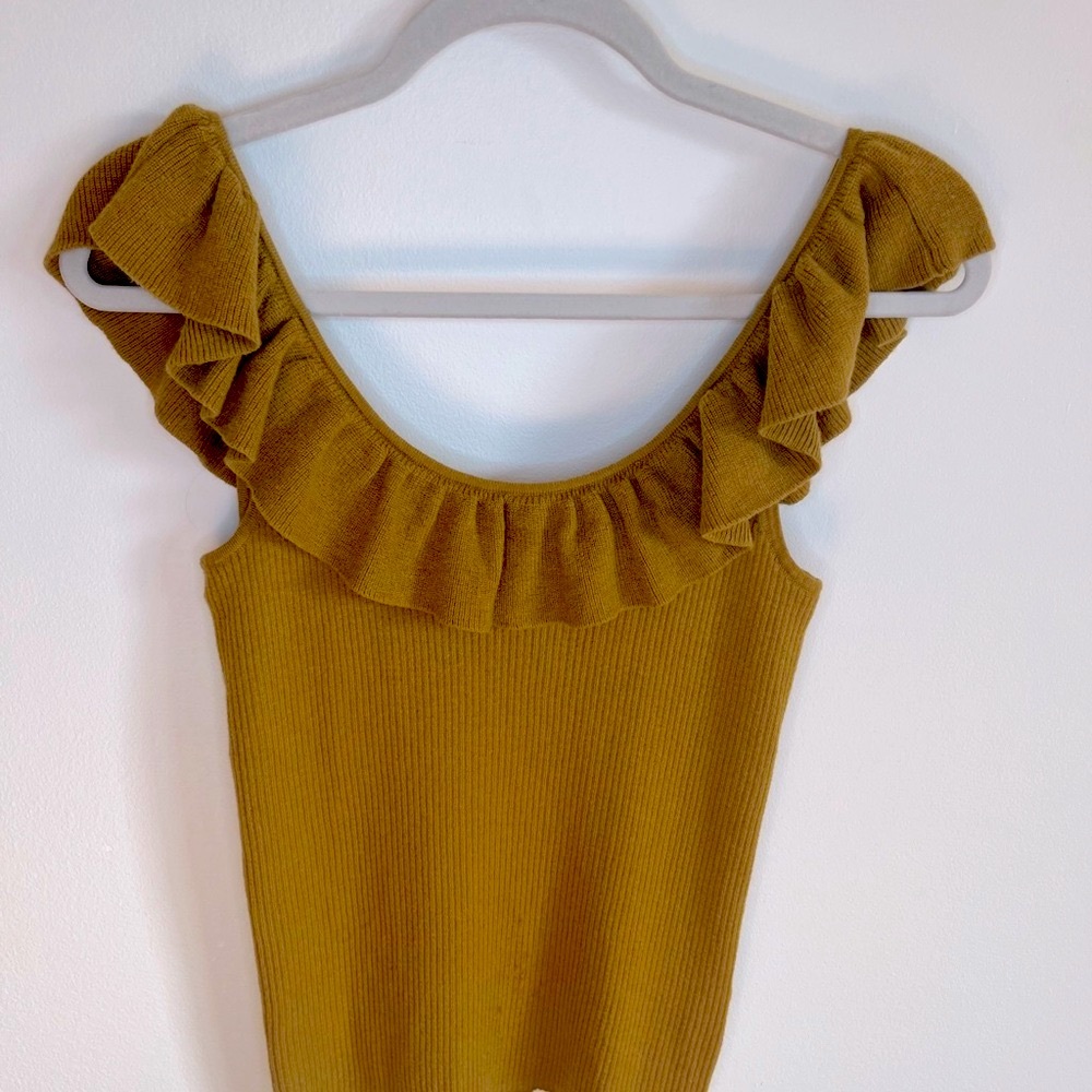 Madewell Wakeford Ruffle Sweater Tank